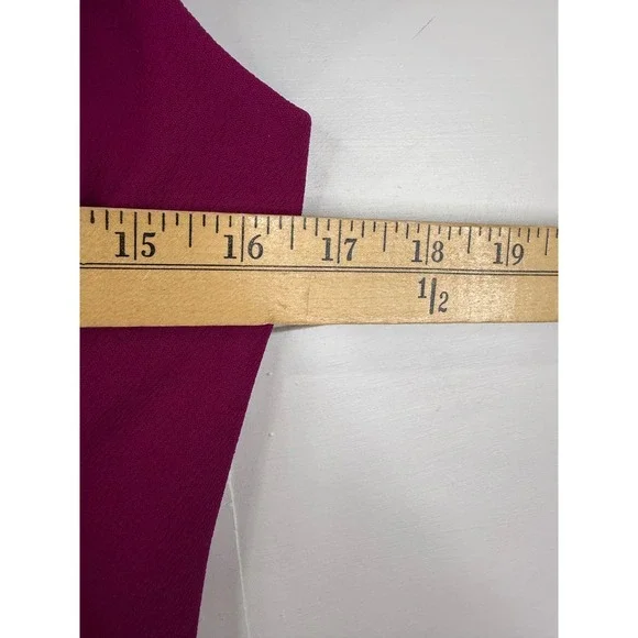 XSCAPE Ruffle High Low Dress Women 6 Off Shoulder Cocktail Wedding Guest MAGENTA - Picture 7 of 10